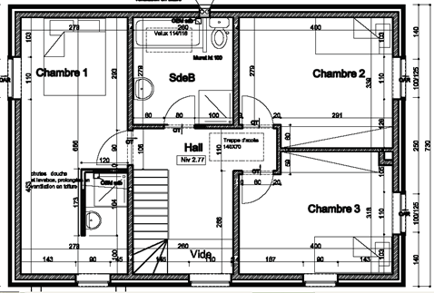 plan d'étage de maison